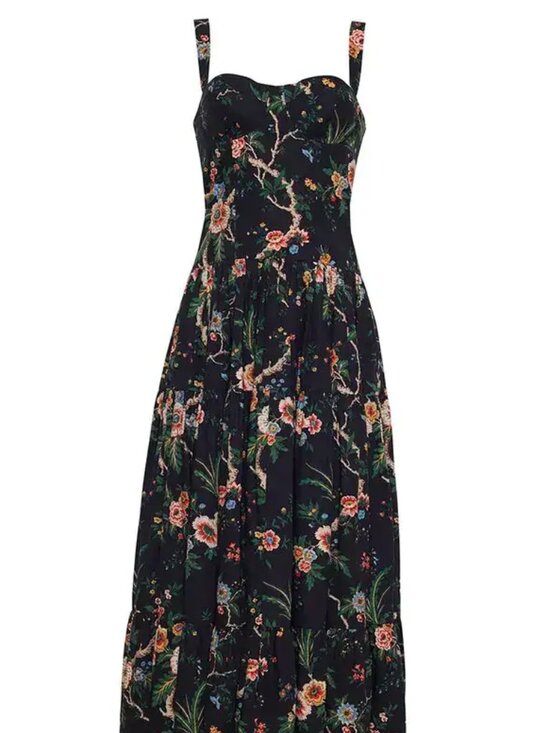 Cara Cara Dresses & Skirts - NWT cara cara santiago printed midi dress - chintz black SZ 8